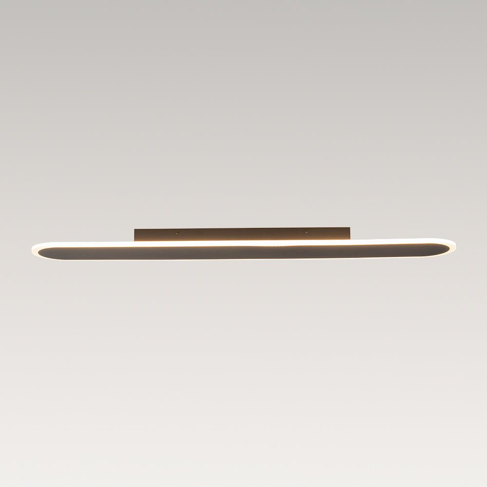 Lampa Sufitowa Minimalistyczna z Podłużną Owalna Kloszem Ściemniana - 10