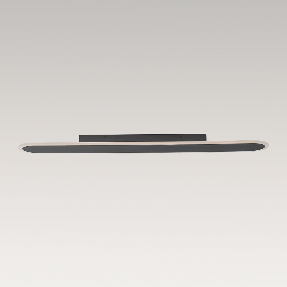 Lampa Sufitowa Minimalistyczna z Podłużną Owalna Kloszem Ściemniana - 11