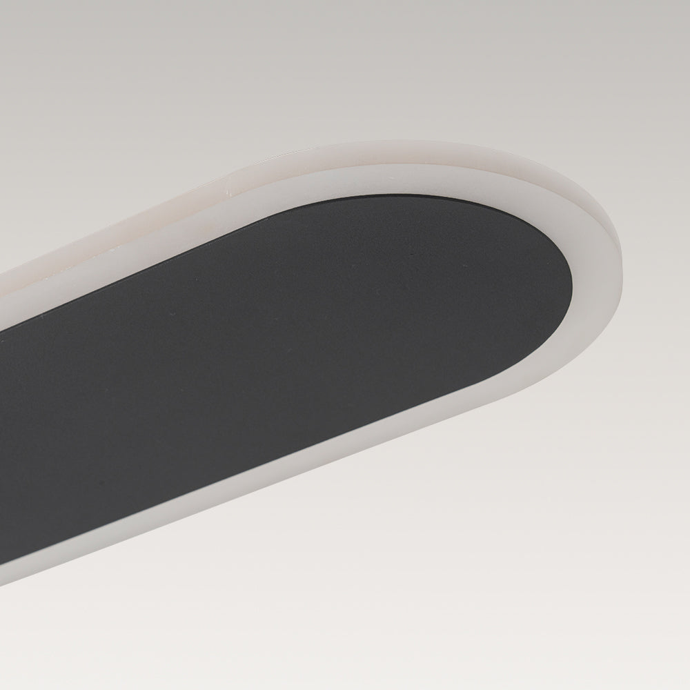 Lampa Sufitowa Minimalistyczna z Podłużną Owalna Kloszem Ściemniana - 12