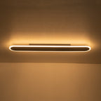 Lampa Sufitowa Minimalistyczna z Podłużną Owalna Kloszem Ściemniana - 13