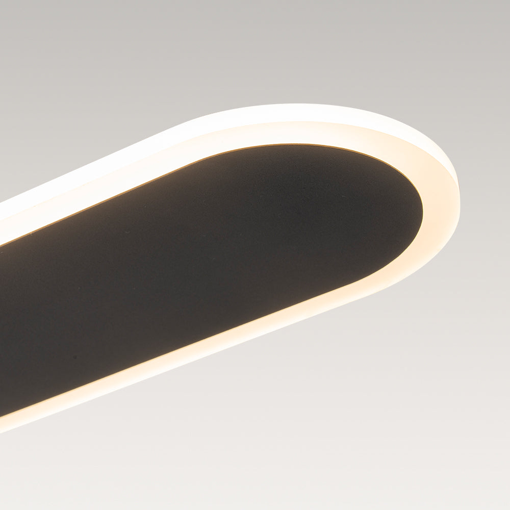 Lampa Sufitowa Minimalistyczna z Podłużną Owalna Kloszem Ściemniana - 16
