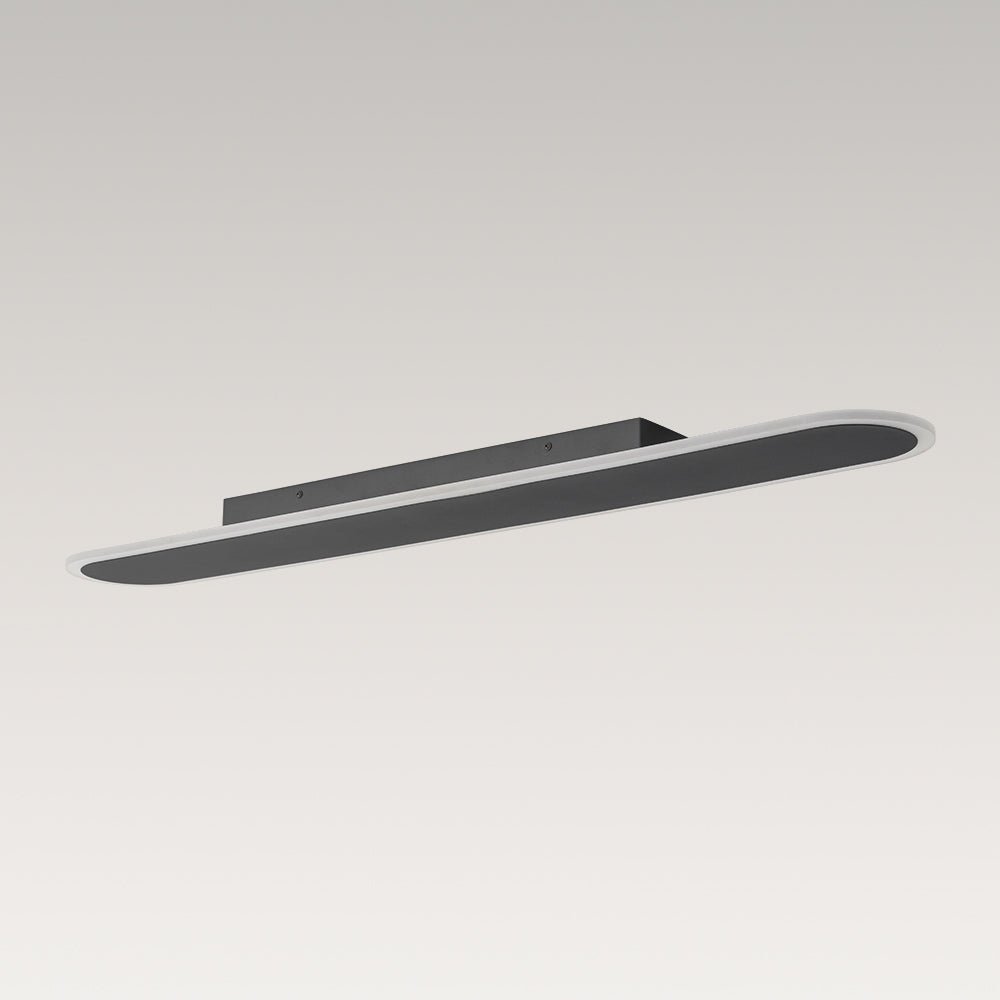Lampa Sufitowa Minimalistyczna z Podłużną Owalna Kloszem Ściemniana - 6