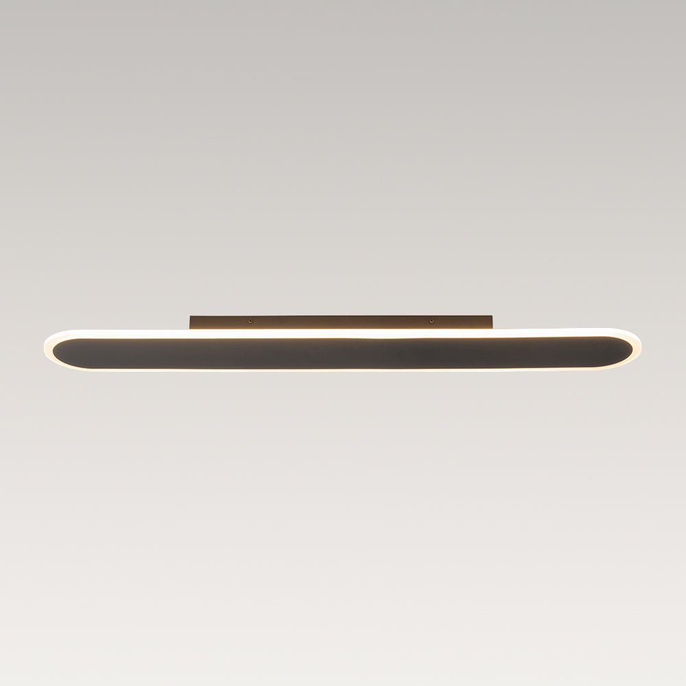 Lampa Sufitowa Minimalistyczna z Podłużną Owalna Kloszem Ściemniana - 8