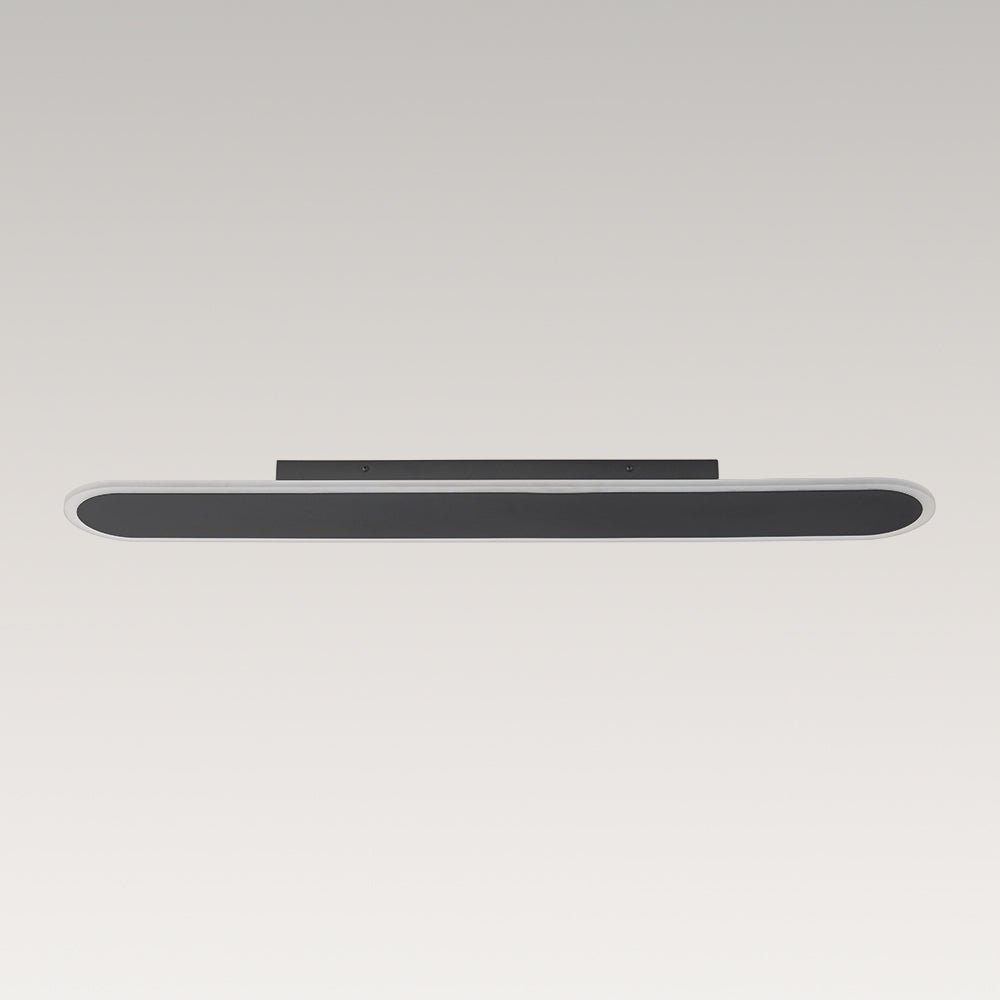 Lampa Sufitowa Minimalistyczna z Podłużną Owalna Kloszem Ściemniana - 9