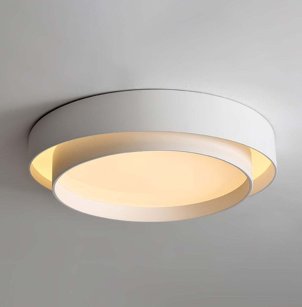 Lampa Sufitowa Minimalistyczna z Podwójnym Pierścieniem i Pilotem - 13