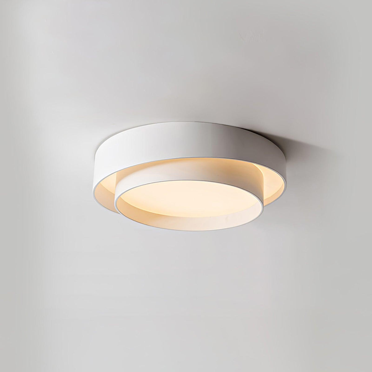 Lampa Sufitowa Minimalistyczna z Podwójnym Pierścieniem i Pilotem - 14