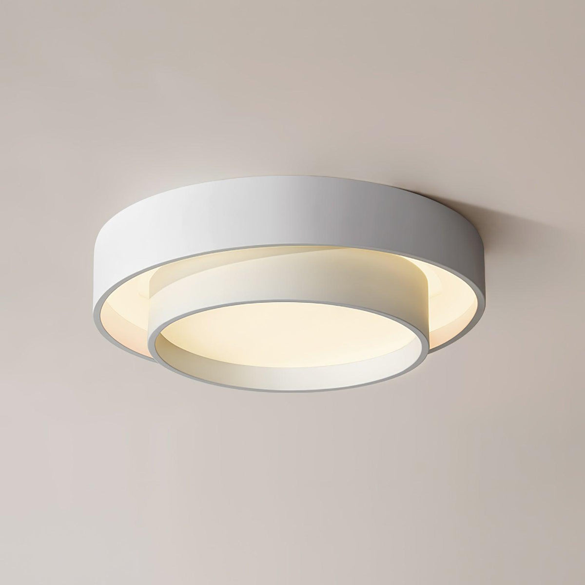 Lampa Sufitowa Minimalistyczna z Podwójnym Pierścieniem i Pilotem - 15