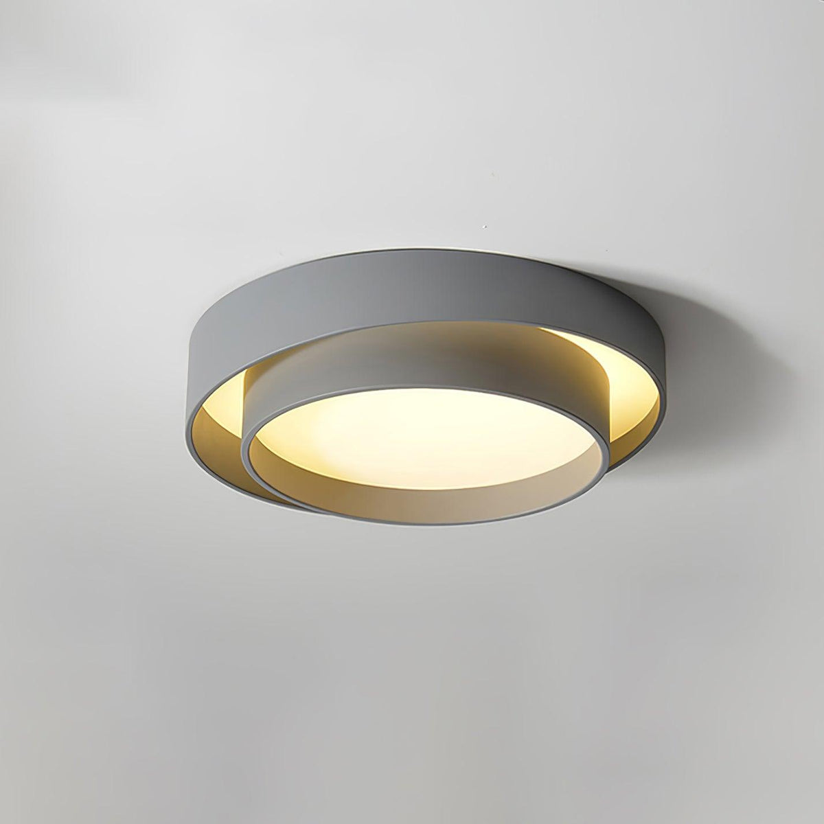 Lampa Sufitowa Minimalistyczna z Podwójnym Pierścieniem i Pilotem - 16