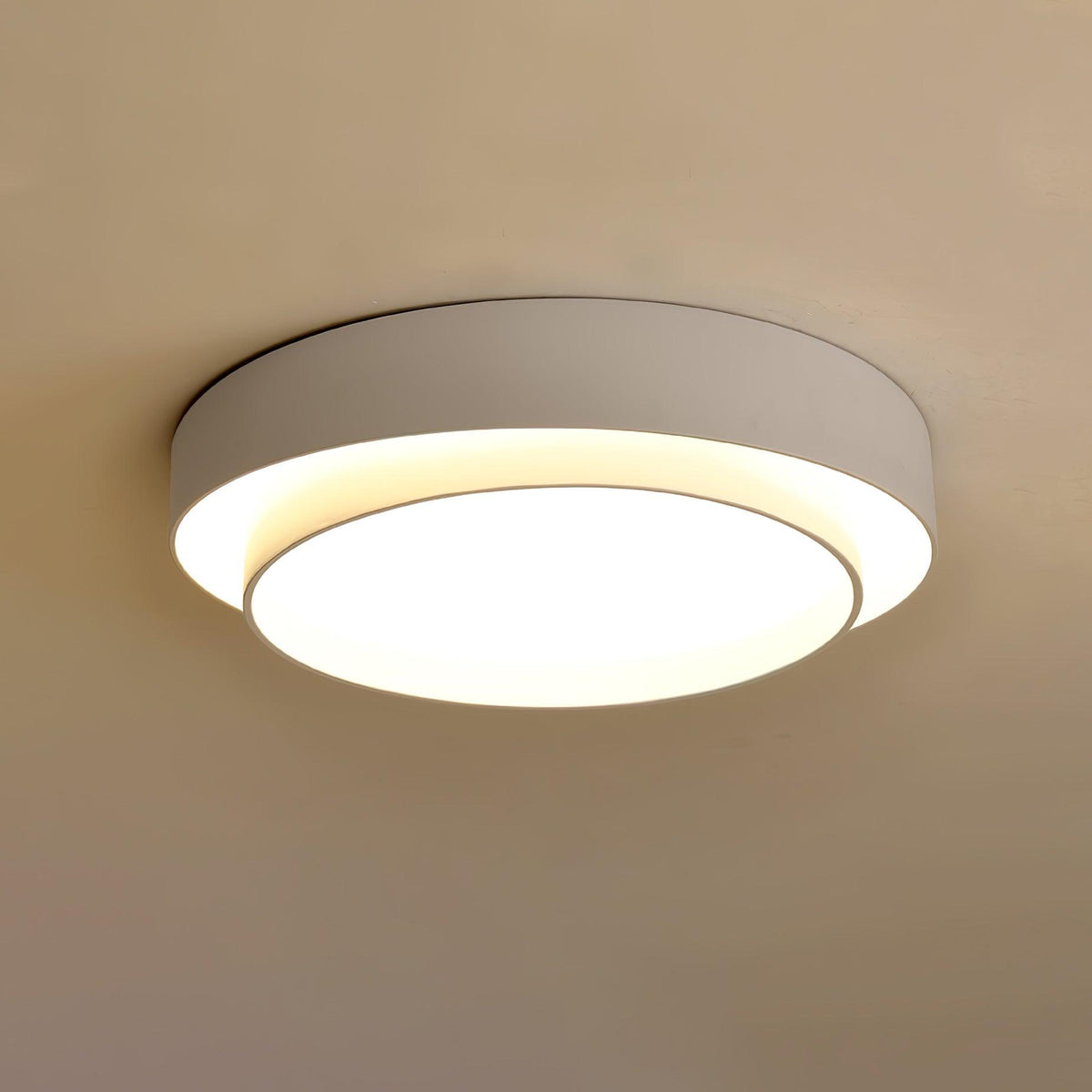 Lampa Sufitowa Minimalistyczna z Podwójnym Pierścieniem i Pilotem - 18