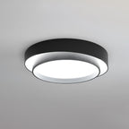Lampa Sufitowa Minimalistyczna z Podwójnym Pierścieniem i Pilotem - Czarny