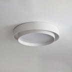 Lampa Sufitowa Minimalistyczna z Podwójnym Pierścieniem i Pilotem - Biały