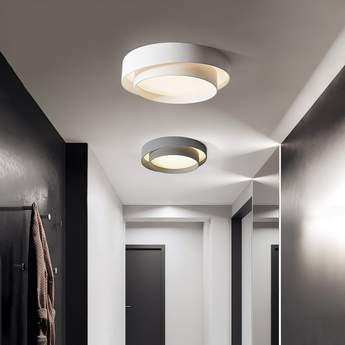 Lampa Sufitowa Minimalistyczna z Podwójnym Pierścieniem i Pilotem - 5