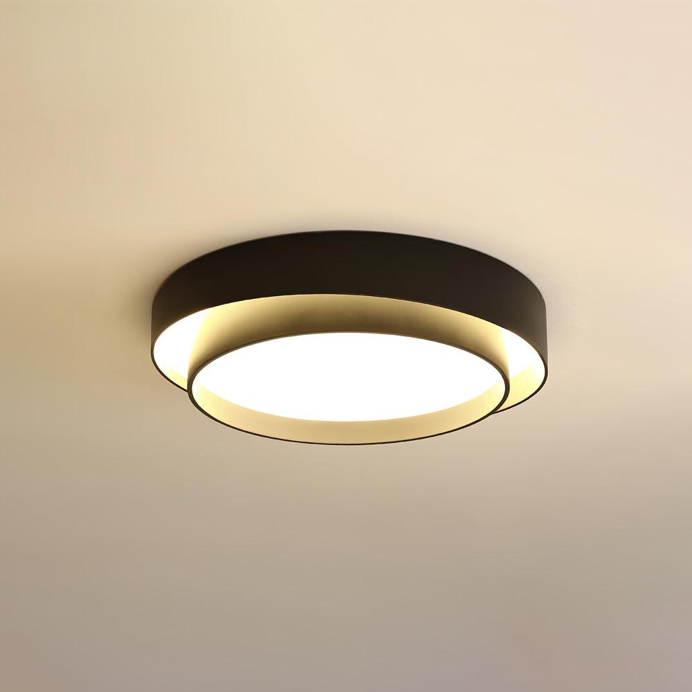 Lampa Sufitowa Minimalistyczna z Podwójnym Pierścieniem i Pilotem - 8