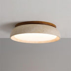 Lampa Sufitowa Minimalistyczna z Trawertynu z Drewnianą Ramą - 14