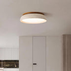 Lampa Sufitowa Minimalistyczna z Trawertynu z Drewnianą Ramą - 5