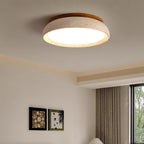 Lampa Sufitowa Minimalistyczna z Trawertynu z Drewnianą Ramą - 9