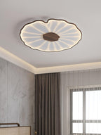 Lampa Sufitowa Modern Liść Lotosu z Drewnianym Wykończeniem i LED - 13