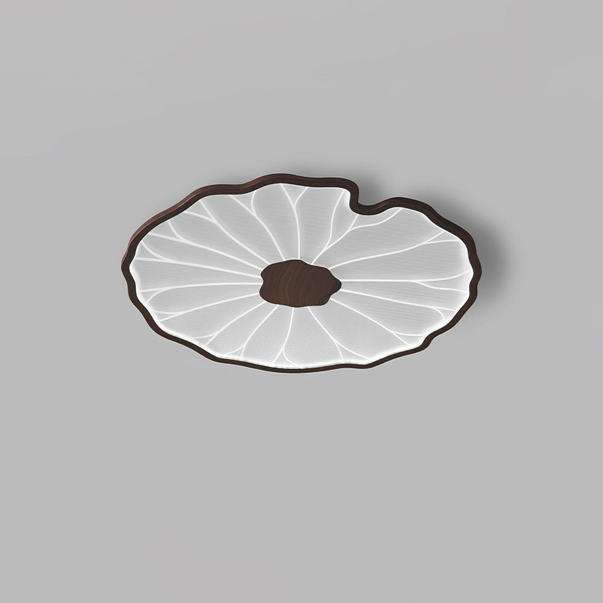 Lampa Sufitowa Modern Liść Lotosu z Drewnianym Wykończeniem i LED - 22