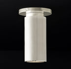 Lampa Sufitowa Natynkowa Minimalistyczna z Cylindryczną Obudową - Polerowany Nikiel