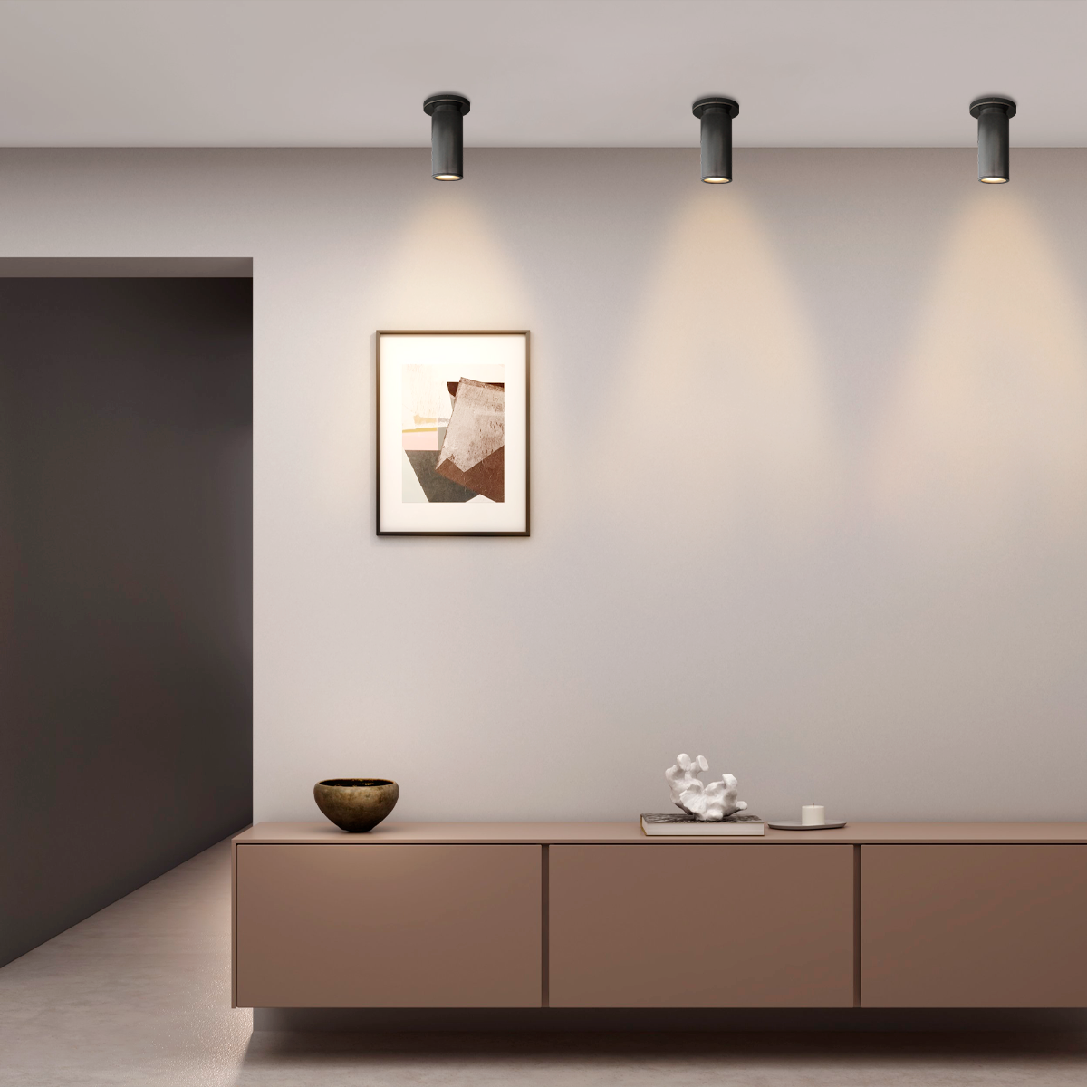 Lampa Sufitowa Natynkowa Minimalistyczna z Cylindryczną Obudową - 7