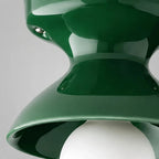 Lampa Sufitowa Natynkowa Retro z Ceramicznym Kloszem w Kształcie Klepsydry - 40
