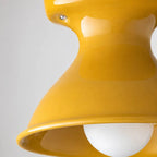 Lampa Sufitowa Natynkowa Retro z Ceramicznym Kloszem w Kształcie Klepsydry - 41