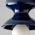 Lampa Sufitowa Natynkowa Retro z Ceramicznym Kloszem w Kształcie Klepsydry - 42