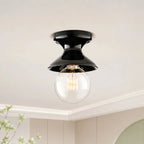 Lampa Sufitowa Natynkowa Retro z Ceramicznym Kloszem w Kształcie Klepsydry - 8