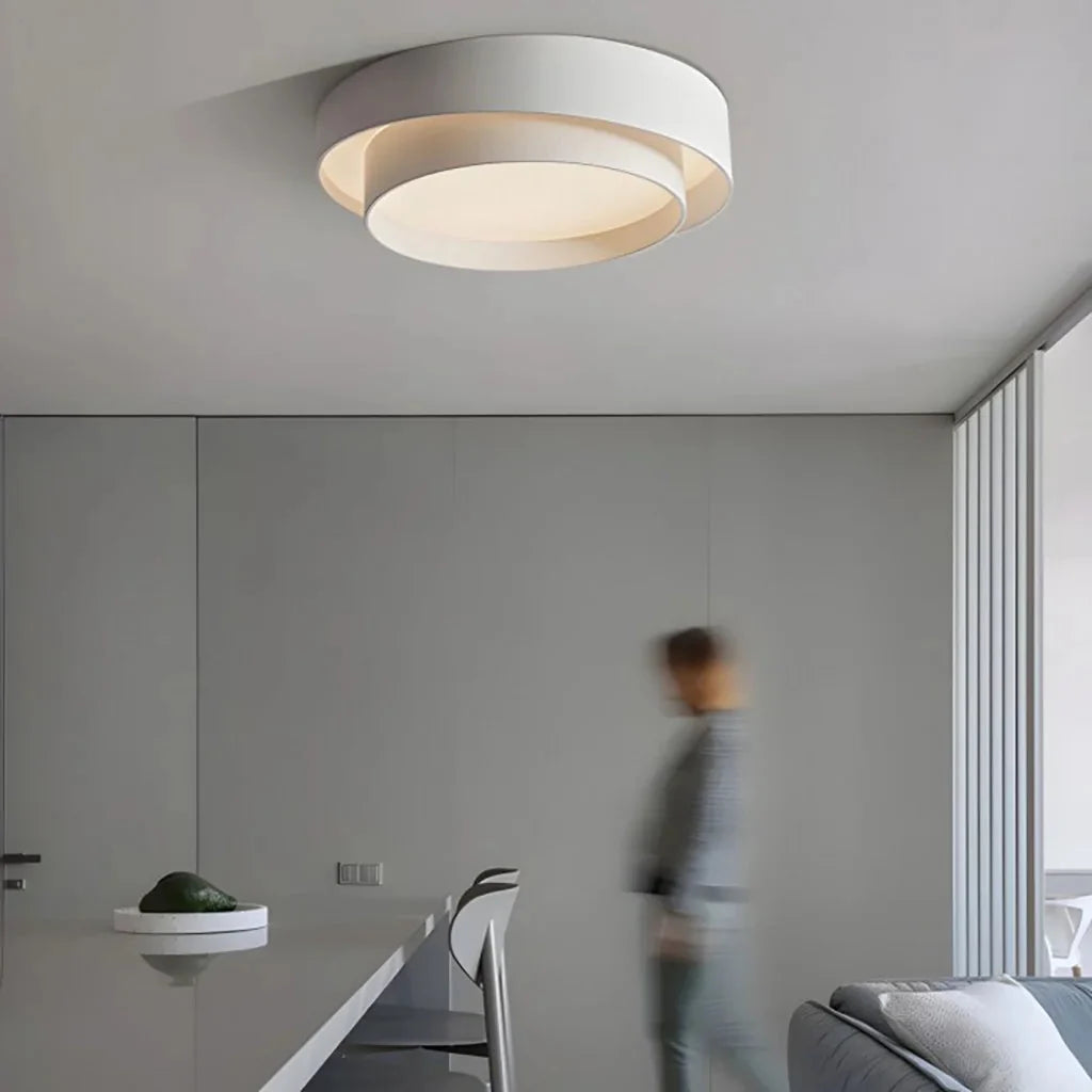 Lampa Sufitowa Nowoczesna Krążek LED z Trójkolorowym Światłem - 5