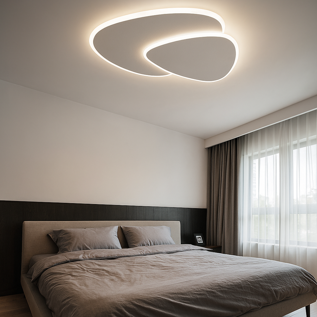 Lampa Sufitowa Nowoczesna z Asymetrycznym Kształtem i Funkcją Ściemniania - 5