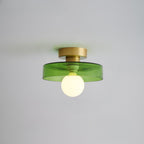 Lampa Sufitowa Nowoczesna z Okrągłym Kloszem i Żarówką Kulistą - 10