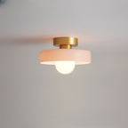 Lampa Sufitowa Nowoczesna z Okrągłym Kloszem i Żarówką Kulistą - 9