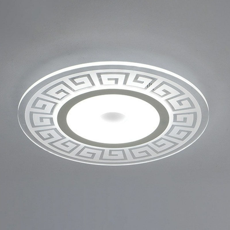 Lampa Sufitowa Nowoczesna z Okrągłym Wzorem Greckim - 5