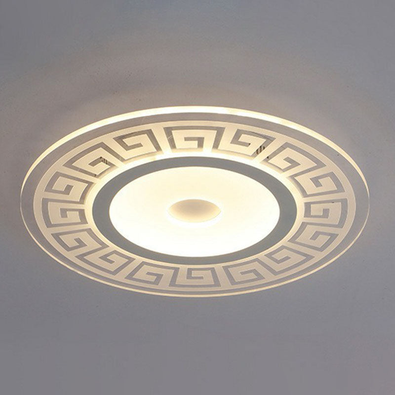 Lampa Sufitowa Nowoczesna z Okrągłym Wzorem Greckim - 6