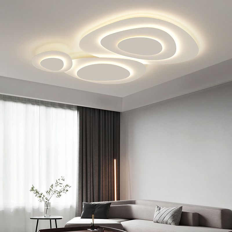 Lampa Sufitowa Nowoczesna z Organicznym Kształtem Obłoku - Biały