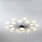 Lampa Sufitowa Nowoczesna z Promieniami w Stylu Fajerwerków - Czarny