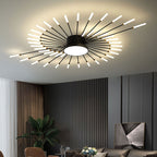Lampa Sufitowa Nowoczesna z Promieniami w Stylu Fajerwerków - Czarny