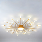 Lampa Sufitowa Nowoczesna z Promieniami w Stylu Fajerwerków - Złoty