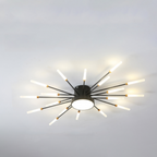 Lampa Sufitowa Nowoczesna z Promieniami w Stylu Fajerwerków - Czarny