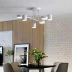Lampa Sufitowa Nowoczesna z Sześcioma Cylindrycznymi Kloszami na Krzyżujących się Ramionach - 15