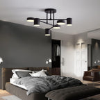 Lampa Sufitowa Nowoczesna z Sześcioma Cylindrycznymi Kloszami na Krzyżujących się Ramionach - 20