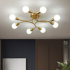 Lampa Sufitowa Nowoczesna z Zakrzywionymi Ramionami i Oprawkami E27