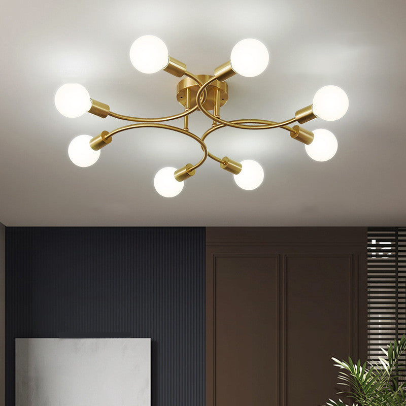 Lampa Sufitowa Nowoczesna z Zakrzywionymi Ramionami i Oprawkami E27