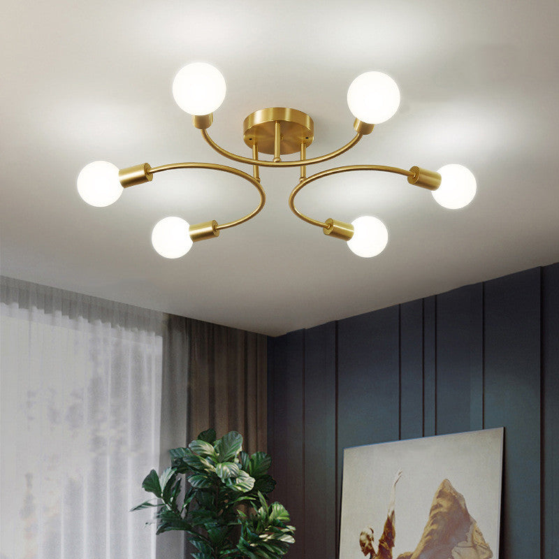 Lampa Sufitowa Nowoczesna z Zakrzywionymi Ramionami i Oprawkami E27 - 5