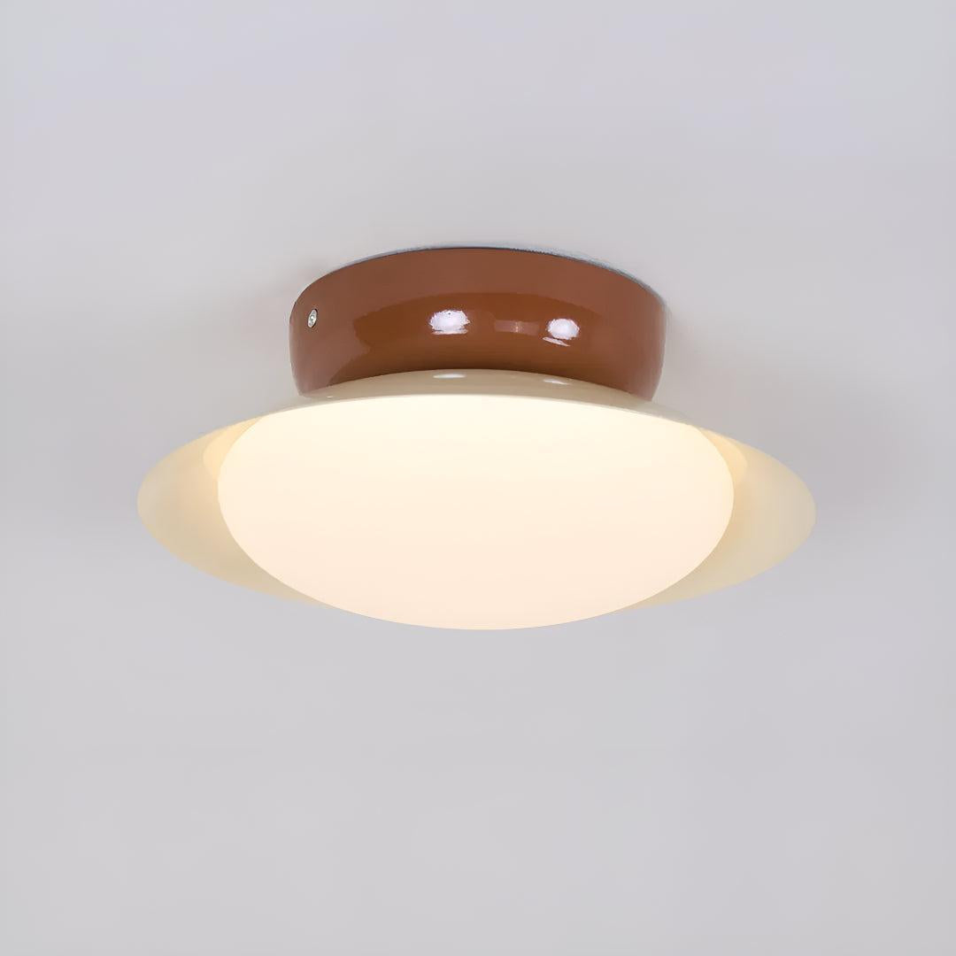 Lampa Sufitowa Retro z Kloszem Kopułkowym i Zintegrowanym LED - 6
