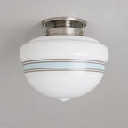 Lampa Sufitowa Retro z Kloszem ze Szkła Mlecznego w Stylu Art Deco - 17
