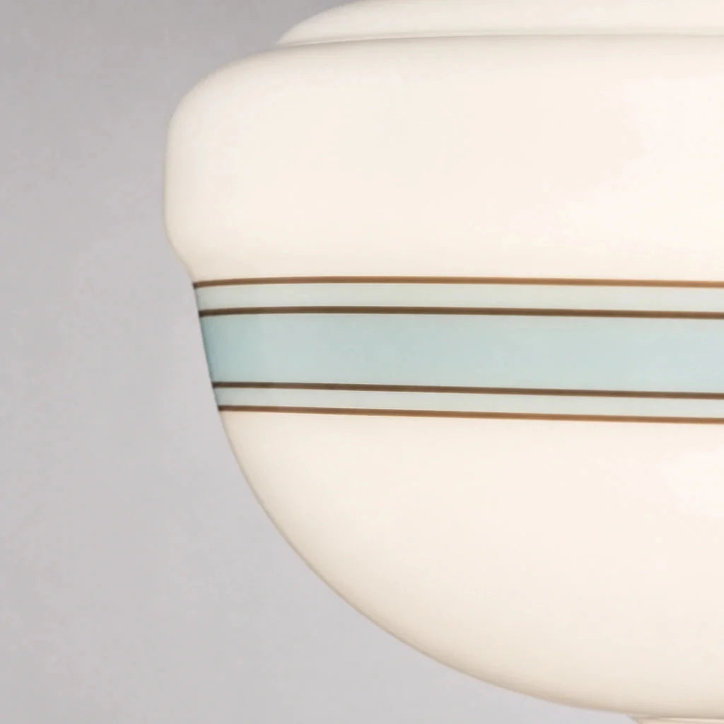 Lampa Sufitowa Retro z Kloszem ze Szkła Mlecznego w Stylu Art Deco - 21