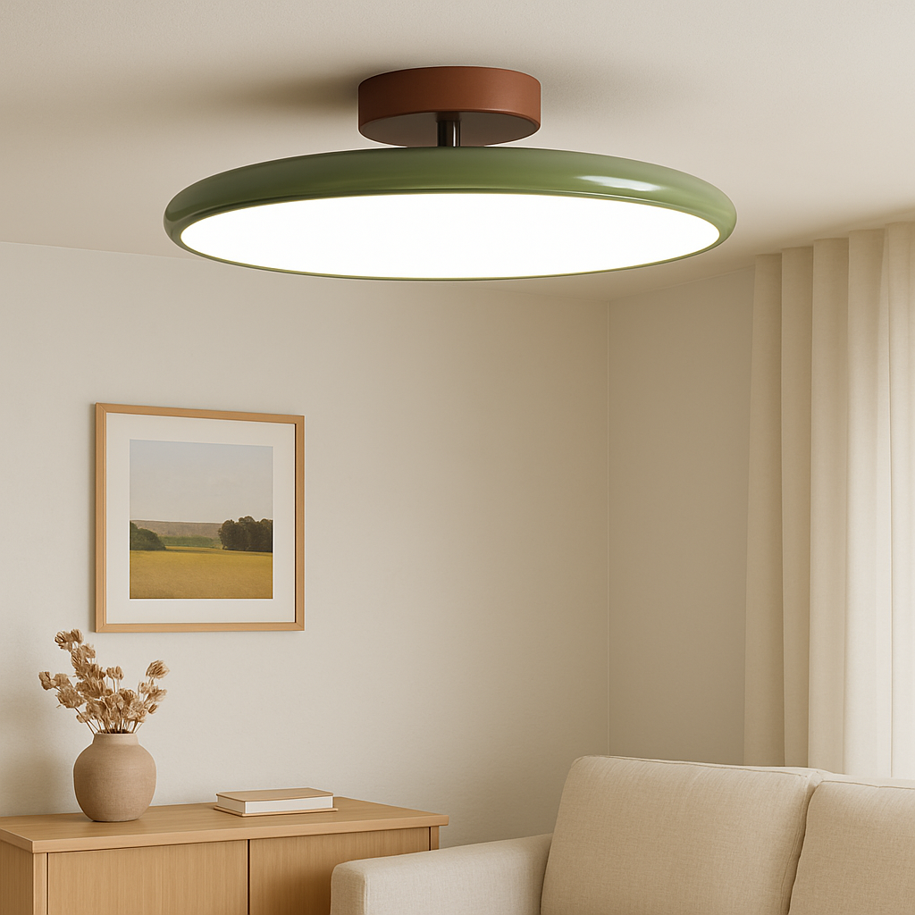 Lampa Sufitowa Retro z Okrągłym Kloszem i Regulowanym Nachyleniem - 10