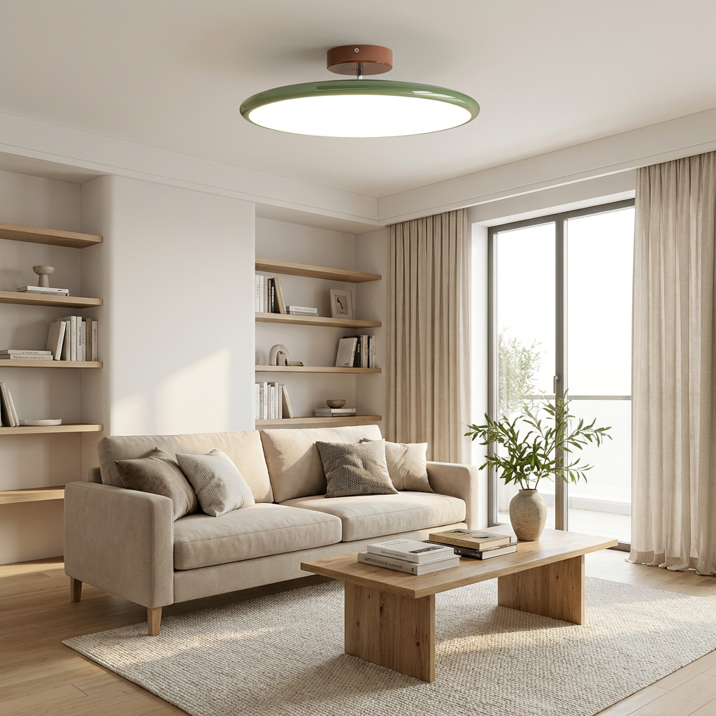 Lampa Sufitowa Retro z Okrągłym Kloszem i Regulowanym Nachyleniem - 6