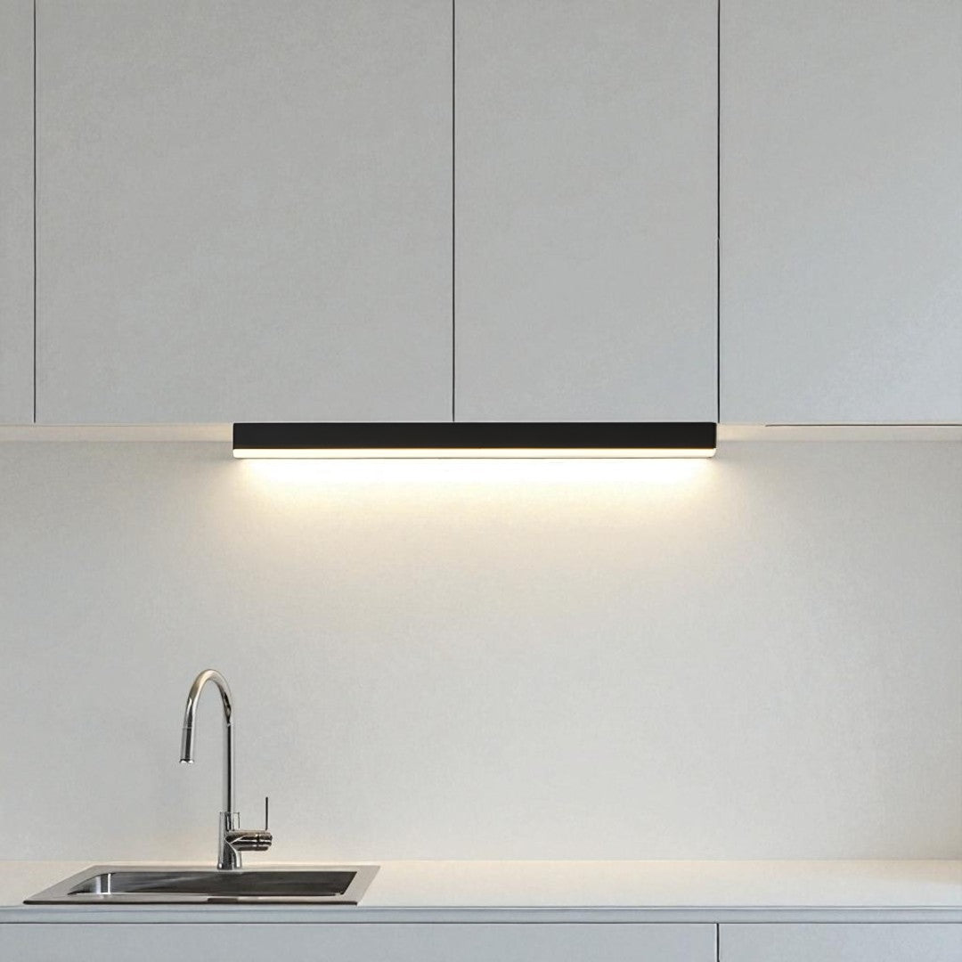 Lampa Sufitowa Skandynawska Minimalistyczna Podłużna – Ściemniana z Pilotem - 3